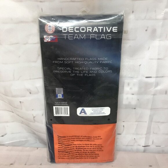 Auburn Tigers 28x44 Double Sided Applique House Flag Outdoor Football Large New - Picture 3 of 8